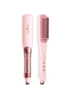 Wavytalk Pro Steam Straightener Brush Rose Pink